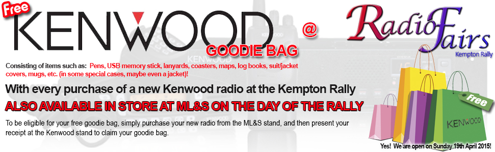 FREE KENWOOD GOODIE BAG AT KEMPTON (AND IN STORE ON THE DAY).